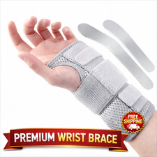 NEW Wrist Brace for Carpal Tunnel - Adjustable Night Support Brace with Splints