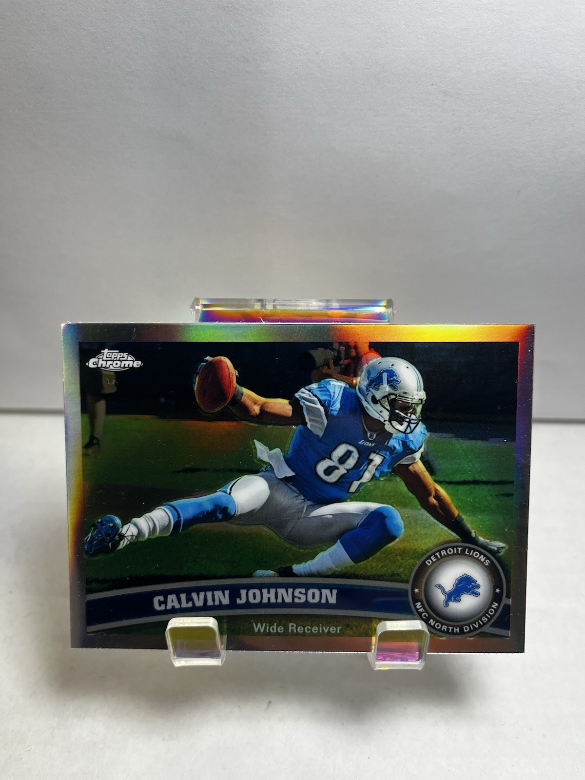 2011 CALVIN JOHNSON TOPPS CHROME REFRACTOR #8 SP💎