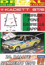 DECAL OPEL KADETT GT/E F. PONS R. SANREMO 1978 9th (06)