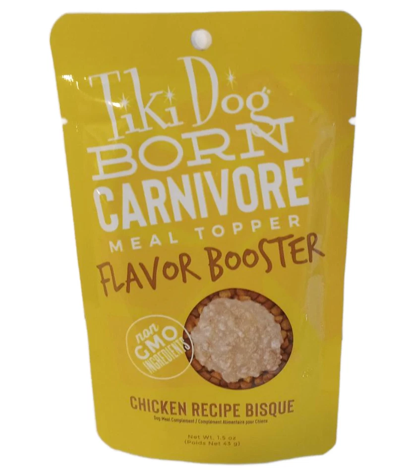 Tiki Dog Food Topper Chicken Recipe Bisque Born Carnivore Flavor Booster 3 Packs - Image 2 of 4