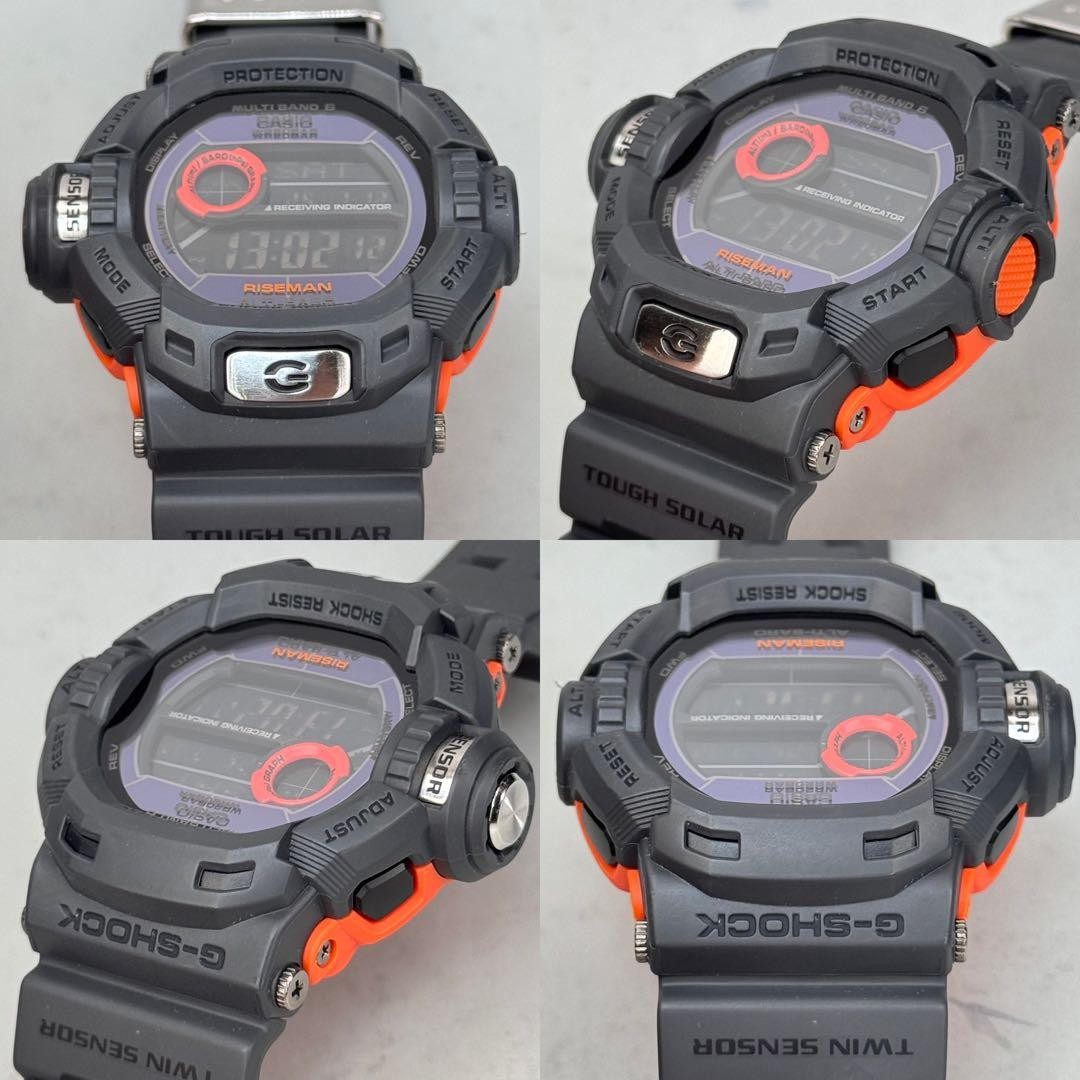 Casio GW 9200 Rise Man Solar World Time Smoky Gray G Shock Mens