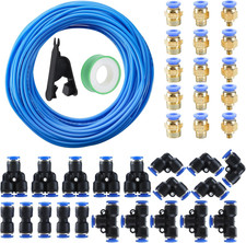 100Ft 6Mm OD 4Mm ID Polyurethane PU Air Hose Pipe Tube Kit, High Flexibility