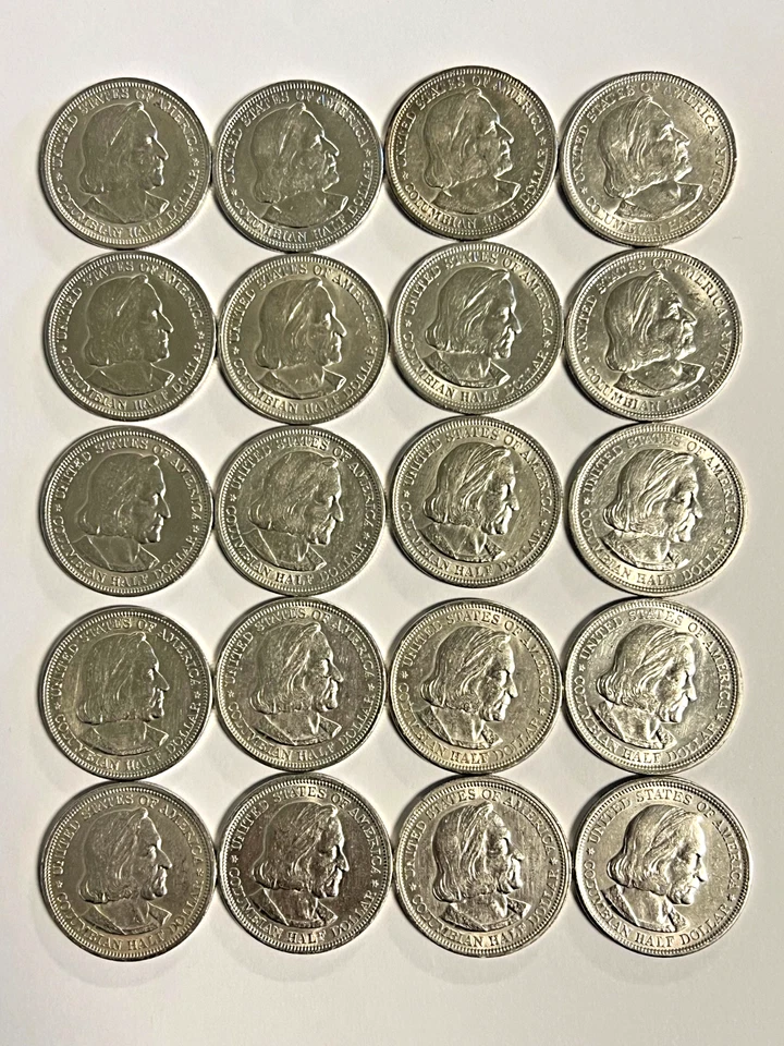 1893 Columbian Exposition Commemorative Silver Half Dollar; Full Roll: 20 Coins - Image 3 of 4