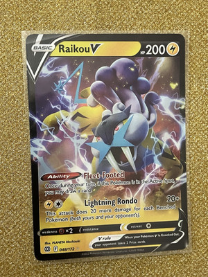 raikou v pokemon card value Raikou V 048/172 Brilliant Stars Ultra Rare Holo Pokemon Card NM