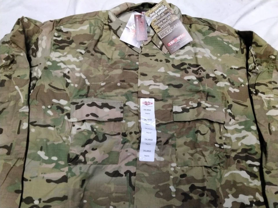 TRU-SPEC NYCO RIpstop Multicam BDU Shirt 2 Pocket W/Sleeve Pockets Size 2X-Reg - Image 2 of 4