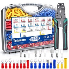 1100PCS Wire Connector Kit with Crimping Tool, Copper Insulated Electrical Wi...