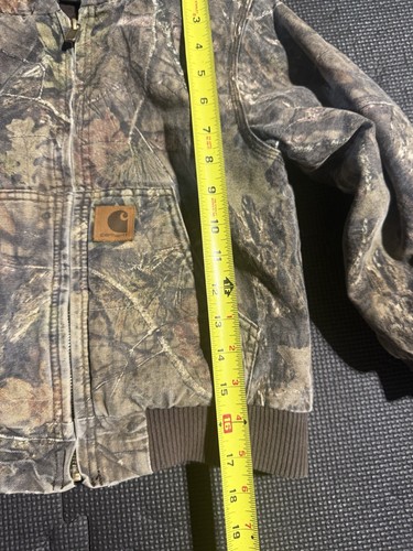 Carhartt Full Zip Camouflage Mossy Oak Hooded Jacket Youth Size XS - Picture 8 of 9