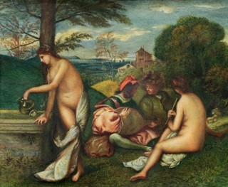 Fine 19thC Miniature Watercolour after Italian Old Master | Antique Gilt Frame