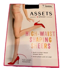 Spanx Assets High Waist, Shaping Shears, Size 4 Black 269B Pantyhose