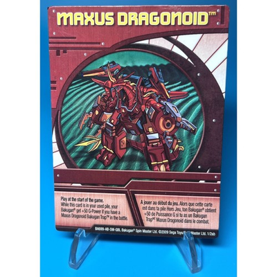 #ad Bakugan New Vestroia Maxus Dragonoid 1 2ab Ability Collectible Card w Sleeve $4.99