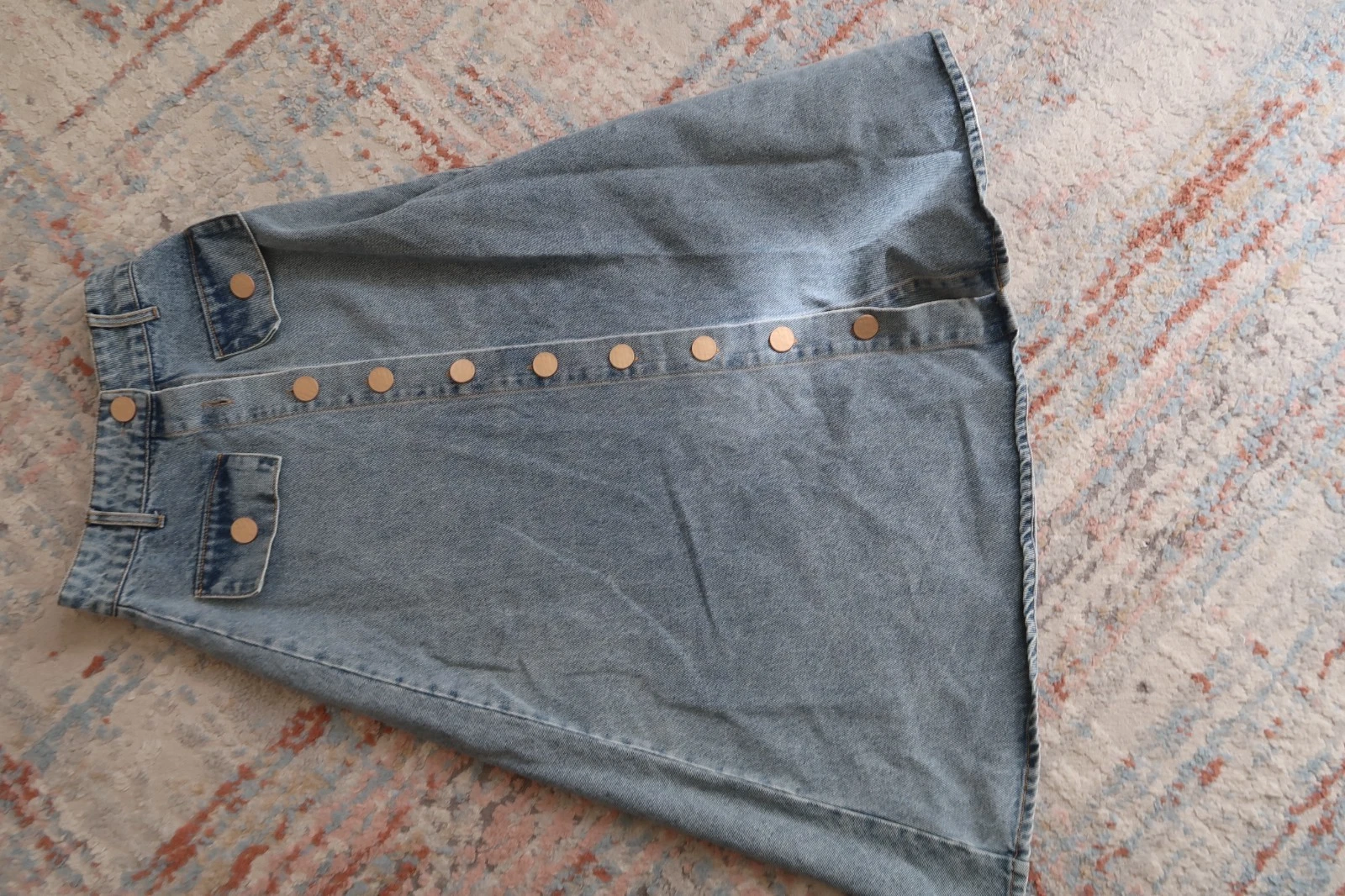 Posh Denim Skirt Size 8 Medium Wash Blue A-Line
