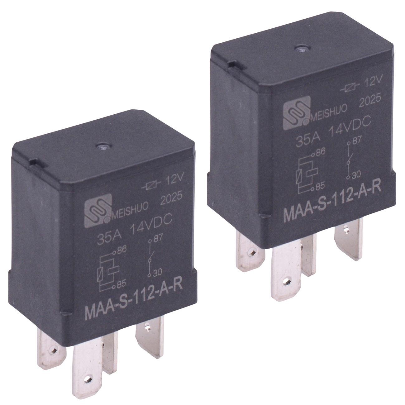 2 x 12V SPNO Micro Automotive Relay Resistor 35A MAA-S-112-A-R