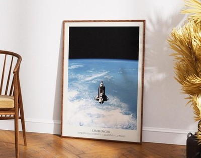 STS-7 Challenger Space Shuttle Print   NASA Historic Wall Art