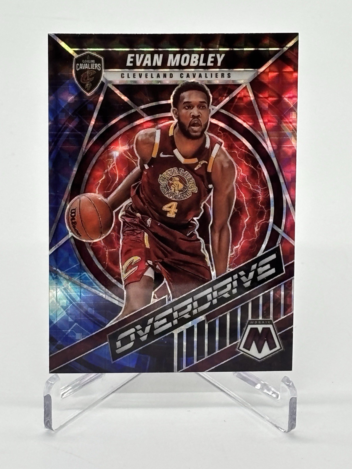 2021-22 Mosaic Overdrive Mosaic Prizm Rookie Evan Mobley RC #14 Cavaliers