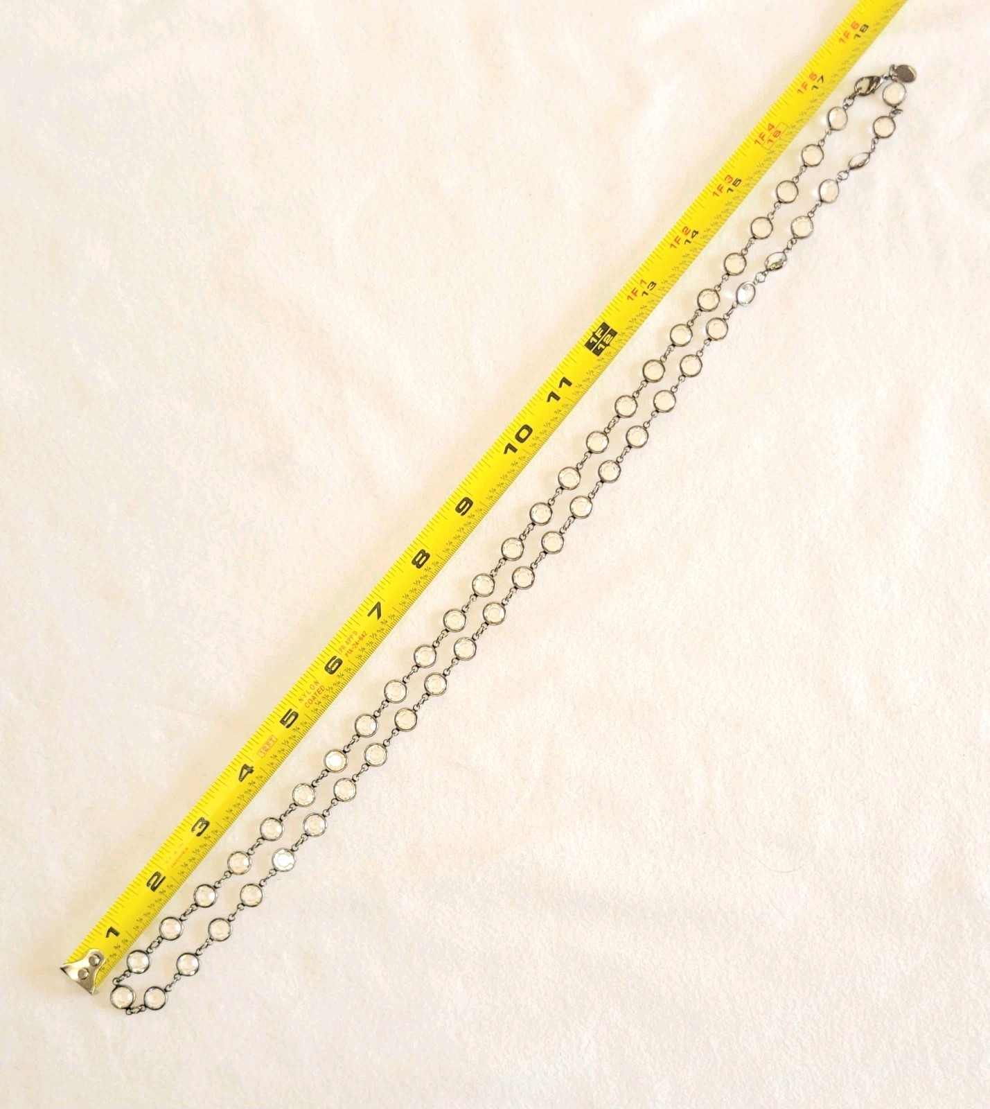 KJL Vtg Necklace Crystal Bezel 36" Long Kenneth J… - image 4