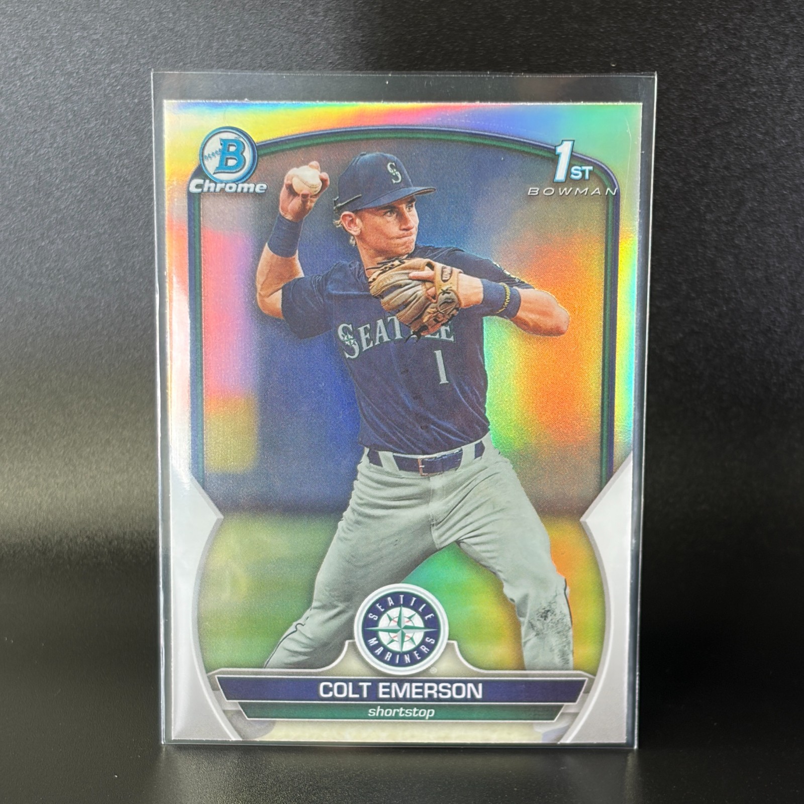 2023 Bowman Draft Colt Emerson Chrome Refractor 1st #BDC-42 Mariners