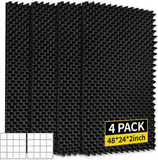 Soundproof Foam Panels 48x24x2 Acoustic Egg Crate Foam for Studios Walls Noise