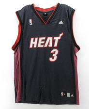 Dwyane Wade Miami Heat Jersey Men Large Black Adidas Basketball NBA Y2K Big 3