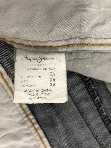 Pepe Jeans Jeans Mens 38 Blue Denim Straight Leg Classic Fit Casual Distressed - Picture 6 of 8