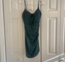 Windsor Green Glitter Bodycon Strappy Dress Size M