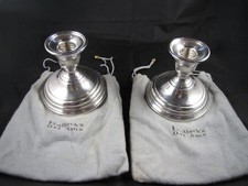 Pair International Sterling #102 Weighted Candlesticks w/Bullock's Del Amo Bags