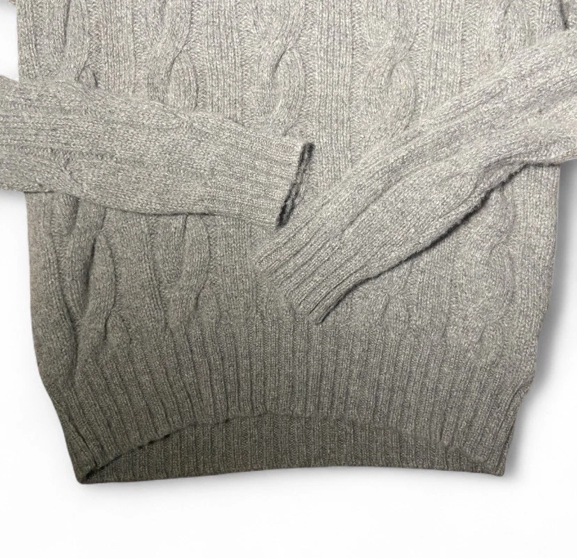 Suéter para mujer Vineyard Vines XS tejido con cable mezcla de lana de cordero 1/4 abotonado Foto 4 de 4