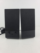 Pair Vtg Sony VGP-SP3 Vaio Wired Computer PC System Speakers Black WORKS