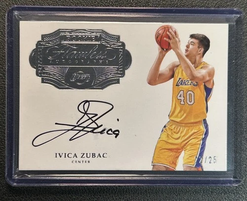 IVICA ZUBAC 2016-17 PANINI FLAWLESS #RA-IZ ROOKIE ON-CARD AUTO RC 22/25 LAKERS