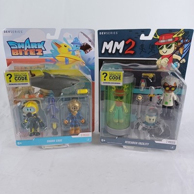 Roblox DevSeries Research Facility Game Pack MM2 Virtual Items Shark Bite 2 NEW
