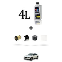 Hoffcar Wartungsset 4 Filter Und 4L ÖL FüR Volvo C30 1.6 Diesel 80KW Ab 2006