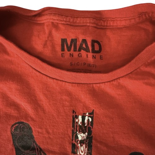 Mad Engine Kids T-Shirt Red Sz S 6/7 Guitar Graphic Make Some Noise Cotton Tee - Picture 2 of 6