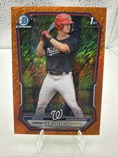 2026 Bowman Chrome Orange Shimmer Sam Petersen 7/25 Orioles 1st - Nationals