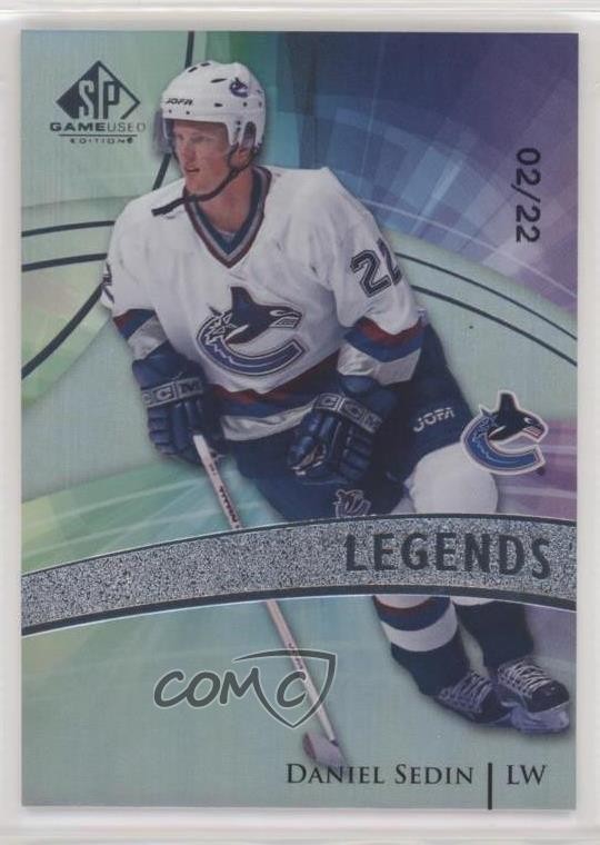 2020-21 Upper Deck SP Game Used Legends 2/22 Daniel Sedin #116 HOF 1b6