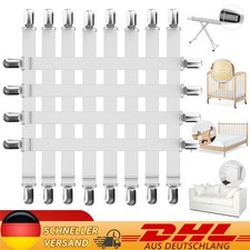 12Stk Spannbettlakenhalter Verstellbare Laken Bettlakenspanner Betttuchspanner