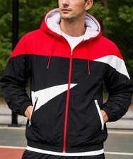 Traje deportivo para hombre conjunto de chándal con capucha chaqueta cortavientos pantalones de chándal tejidos