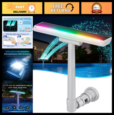 Colorful LED Pool Fountain with Remote Control - Adjustable Waterfall Sprinkler