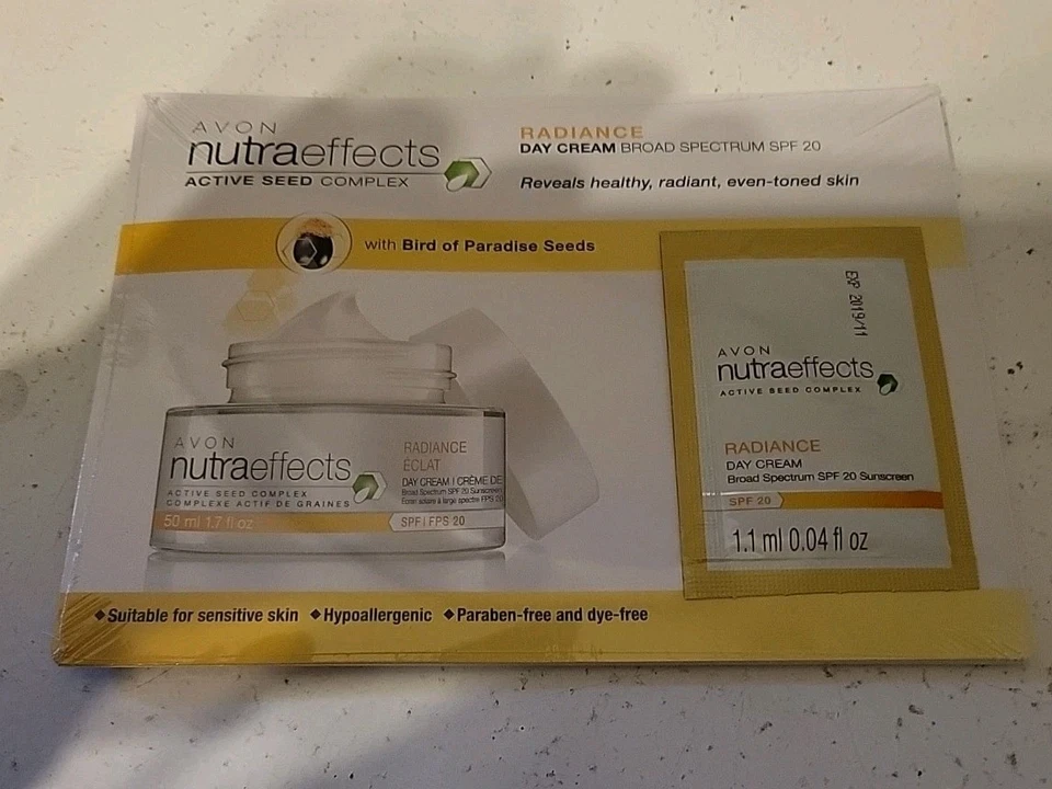 AVON-NUTRA EFFECTS -RADIANCE Day Cream & BALANCE & HYDRATION Night Cream SAMPLES - Image 2 of 4