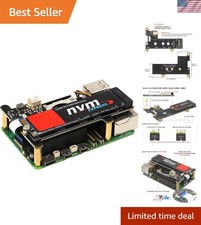 X1001 PCIe to M.2 HAT Key-M NVMe SSD PIP PCIe Peripheral Board for Raspberry ...