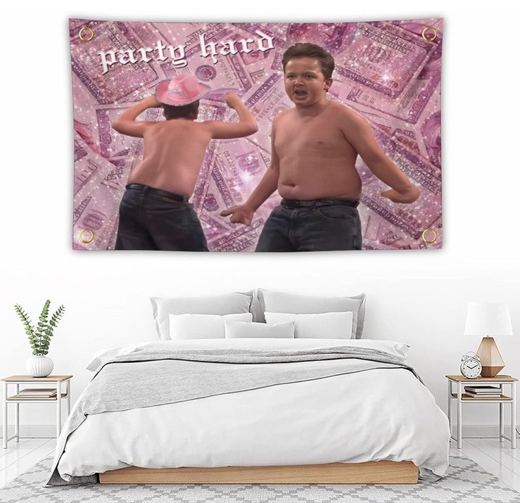 Dorm Decor Gibby From Icarly Wall Tapestry Funny Gibby Tapestry