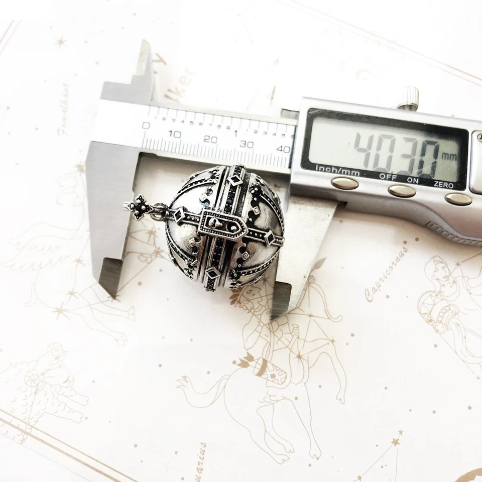 Pendente Skull Vintage Rebel in Lega d'Argento 💀 Charm Teschio Unisex Regalo - Immagine 2 di 4