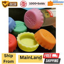 6pcs Reusable Silicone Bottle Caps - Beer  Beverage Sealing Lids - NEW