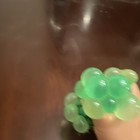 Green/Black Mesh Gel Grape Ball Squeezable Stress Reliever Toy 3 in — photo 3