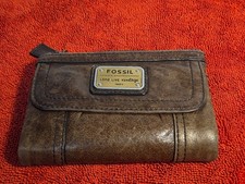 Fossil Long Live Vintage Brown Leather Wallet