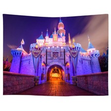 Happy Birthday Backdrop Fantasy Castle Night Background 9x6ft RBJLSME034