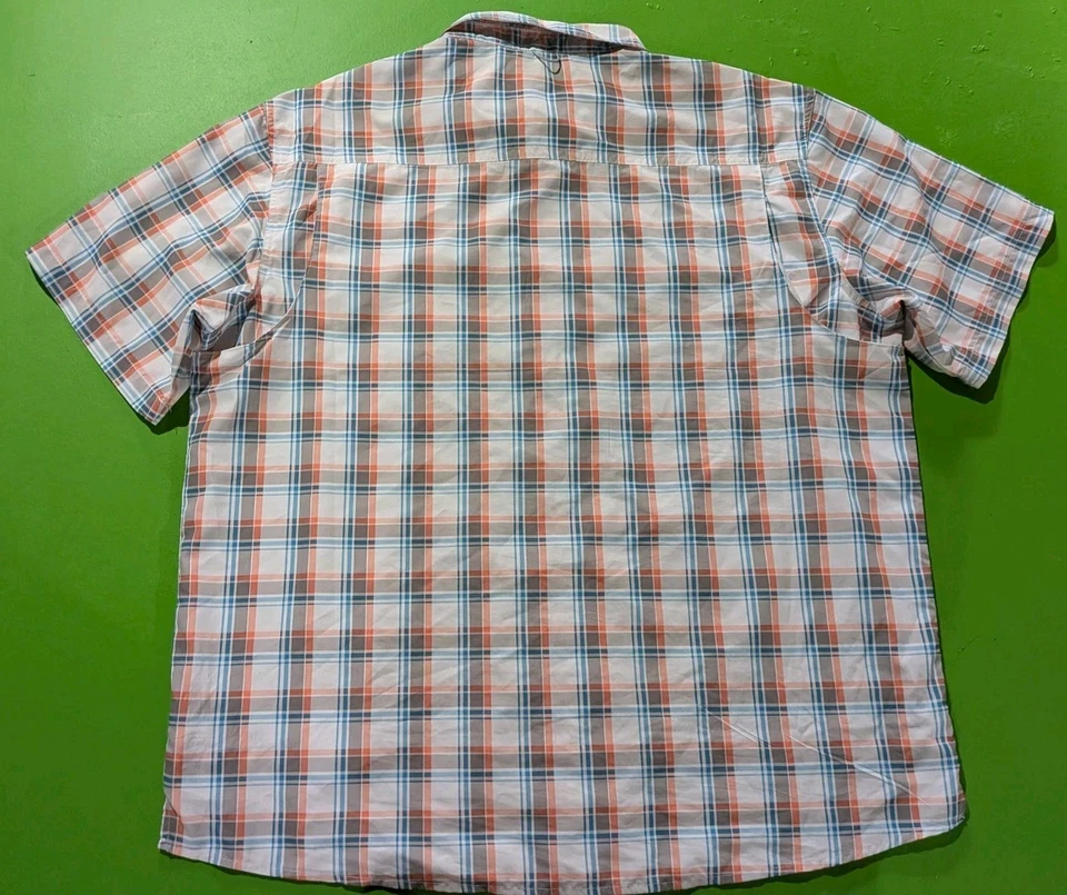 Realtree Fishing Shirt Men’s XL | Plaid Vented Short Sleeve Button Up Outdoor - Image 2 of 4