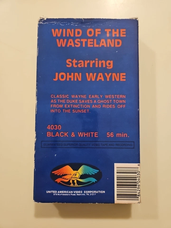 Winds Of The Wasteland (VHS, 1992) John Wayne B27 - Image 2 of 4