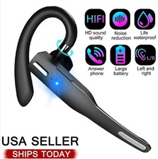 Trucker Wireless Headset Bluetooth 5.1 Earpiece Dual Mic Earbud Noise Cancelling