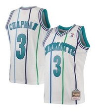 NUEVO Hombres Mitchell&Ness Charlotte Hornets #3 RexChapman HWC Swingman Jersey Talla S