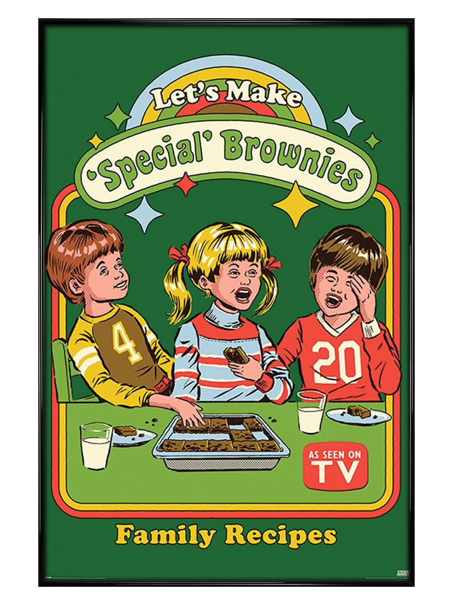 Gloss Black Framed Steven Rhodes (Let's Make Special Brownies) Maxi Poster