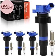 Blue Set of 8 Ignition Coil Pack and Iridium Spark Plugs Compatible with Kia Sou